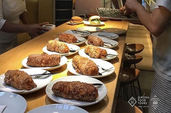 Xuixo of Girona, fried pastry filled with cream